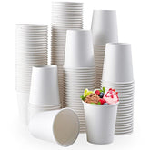 600 Pack 5 Oz Paper Cups Disposable White Bathroom Mouthwash Drinking Cups