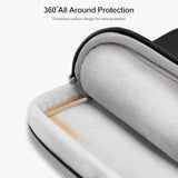 MOSISO 360 Protective Laptop Case 13.3 inch, 13-13.3 inch Laptop Sleeve Compatible with MacBook Air/Pro 13/Pro 14, HP Dell Acer, Side Open Carrying Computer Bag with 5 Accessory Pockets&Belt, Black