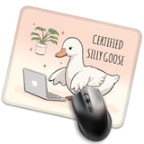 Certified Silly Goose Funny Mouse Pad For Desk, Silly Goose Gifts For Coworkers Colleagues Friend, Silly Animal Mouse Pad For Teachers Nurse, Goose Lover Gifts, New Job Gifts For Intern