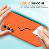 For Samsung Galaxy A16 4G/5G Case, 2 Pack Tempered Glass Screen Protectors, Soft Tpu Liquid Silicone Case, Shockproof Rubber Silicone Gel Shell-Orange
