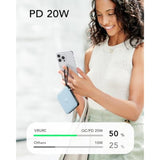 Portable Charger With Built-In 4 Cables, 20000Mah Battery Pack Charger Portable Pd 20W Fast Charging, Power Bank For Iphone 16 15 14 13 12 11 X Samsung Galaxy Series Android Phone,Blue(1Pack)