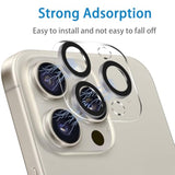 3-Pack Tempered Glass Camera Lens Protector for iPhone 15 Pro and Pro Max