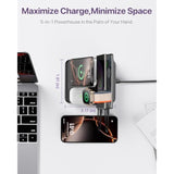 5-In-1 Charging Station, For Iphones 16 Pro/16 Pro Max/16 And Androids, Ipad Pro/Air/Mini, Apple Watch 10/Ultra 2/Ultra/9/8/7/Se, Wireless Charging Dock For Multiple Devices (White)