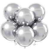 35pcs 18" Metallic Silver Chrome Balloons – Thick, Large for Weddings, Birthdays & Parties