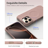 Vortuxe For Iphone 16 Pro Max Case 6.9" | 2X Mil-Std Drop Protection | Compatible With Magsafe | Sleek Aesthetic Liquid Silicone Phone Cover - Latte