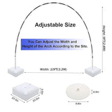 Balloon Arch, Innovation Large Sturdy Balloon Arch Kit,10Ft Wide & 9Ft Tall Adjustable Balloon Stand With Water Fillable Bases, Manual Pump - For Wedding, Birthday, Baby Shower, Graduation