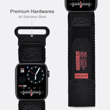 Compatible With Apple Watch Series 10 Band Series 9/8/7/6/5/4/Se/Se2/Ultra 1/2, Nylon Sports Strap With Woven Design For 49Mm/46Mm/45Mm/44Mm (L, Black)