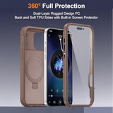 iPhone 17 Pro Case with Stand 6.3 inches Brown
