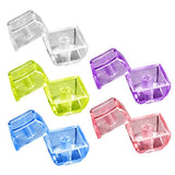 10Pcs Transparent Xda Height Blank Keycap Set For Mechanical Keyboard - Backlit Key Caps, Purple Through