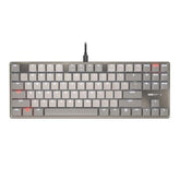 Kc 500 Mx Lp Mechanical Low Profile Keyboard | Slim Design | White Lighting | Pbt Key Caps New Mx Lp 2.0 Switches (Gray, Tkl)