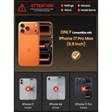 Hot Pink iPhone 17 Pro Max Case Wallet with 4-Card Holder