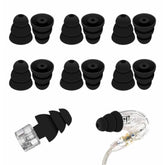 Large Size 6 Pairs Triple Flange Compatible With Shure Se215 Pro Ear Tips, Noise Reduce With 2Mm Connector Hole Eartips Earbuds Compatible With Etymotic Research/Klipsch/Westone - L Black