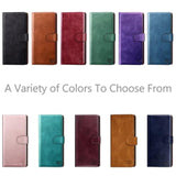 Compatible With Samsung Galaxy A16 5G Wallet Case With Rfid Blocking Credit Card Holder,Flip Book Pu Leather Protective Cover Women Men For Samsung A16 Phone Case Blue Green
