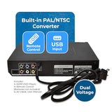 Region Free HDMI DVD Player - Multi Zone 1, 2, 3, 4, 5, 6 Supports 1080P - Compact Video Player - USB Input - Built-in PAL/NTSC - Remote Control -