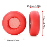 Mixr Earpads Replacement,Compatible With Beats Mixr On-Ear Headphones,Ear Pads Cushions With Memory Foam,Protein Leather,Noise Isolation Ear Pads For Comfortable Wear,Easy Installation(Red)