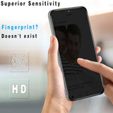 [3 Pack for Galaxy S23 Privacy Screen Protector Tempered Glass, NO Bubbles, Fingerprint Unlock, Anti Spy, Anti-Scratch, Easy install