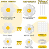 Daisy Balloons, 18Pcs White Daisy Flower Balloons Party Decorations For Birthday Wedding Baby Shower Party Decorations Supplies?Huge Balloon X 3, Medium X 5, Small X 10?