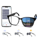 S7Ultra AI Smart Glasses with Photochromic Lenses & 144 Language Translation, Bluetooth 6.0 Polarized Sunglasses with Open Ear Speaker, UV400, Mic