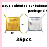 Gold Mylar Square Foil Balloon Arch Kit for New Year's, Birthday, Graduation Party Decor