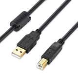 Usb 2.0 Printer Cable 30 Ft Usb Type A Male To B Male Printer Scanner Cord For Hp, Canon, Lexmark, Epson, Dell Usb A To B Cable And More (Black 30Ft)…