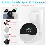 Wall Mount Holder for Echo Spot (2024 Release), Outlet Wall Mount Stand for Echo Spot, No Screws or Drilling Needed, Space-Saving Spot Accessories