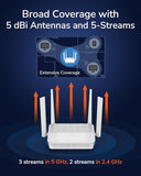 Ax3000 Wifi 6 2.5G Poe-Powered Router With Usb 2.0 Port, Dual Band Vpn Router, Mu-Mimo, Wireguard, Mesh Compatible, App Control, Wr3000P