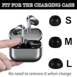 3 Pairs Ear Tips For Galaxy Buds3 Pro (2024), S/M/L 3 Sizes Double Flange Silicone Eartips Earbuds Earplug Replacement Fit In Case Compatible With Samsung Galaxy Buds 3 Pro (Black)