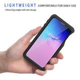 For Samsung Galaxy S10E Case, Ip68 Waterproof Dustproof Case With Built-In Screen Protector, Heavy Duty Full Body Protective Clear Back Phone Cover For Galaxy S10E, Black