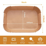 Air Fryer Disposable Paper Liner, 100Pcs Food Grade Parchment Liners For Ninja Dz201,Ninja Foodi Dual Air Fryer Accessories Baking Paper (9 * 6, Natural)