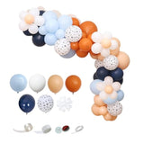 Balloons Garland,91Pcs Dog Paw Print Daisy Flower Cream Peach Matte Navy Blue Retro Burnt Orange Latex Balloons For Birthday Enagment Garden Pet Birthday Wedding Christmas Day Decorations