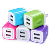 Usb Wall Charger Adapter, 5Pack 2.1Amp Fast Dual Port Wall Usb Plug Charging Block Charger Brick Cube Box For Iphone 16E 16 Pro Max 15 14 13 12 11 Xs Xr X 8 7, Samsung, Android