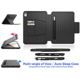 Case For (A16) 11Th/10Th Generation 11''/10.9'', Strong Magnetic Auto Sleep Shockproof Case With Absorbing Multi-Angles Stand, Pen Holder, Card Slot (Black)