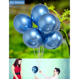 100Pcs 12-Inch Chrome Metallic Blue Latex Balloons Party Decorations