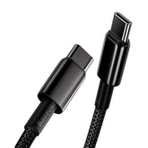 Baseus USB C Cable, 100W PD 5A QC 4.0 Fast Charging USBC to USBC Cable, Zinc Alloy Nylon Braided Type C Charger Cord for iPhone 17 16 Pro Plus Pro Max, MacBook, iPad Pro/Mini, Samsung S23/S22+