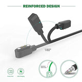 Charging Cable Compatible For Fitvii Hm57/Hm58/H56/Hm18/Hm08/Hm78/Hm86/Ole/Fino2/Nexa Fitness Tracker Magnetic Usb Charging Cord Replacement Charger For Fitvii Smartwatch Accessories, Black