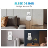 2Pack Wall Mount Holder For Eero 6 Plus 6+ And Eero 6 Router Mesh Wi-Fi System,Wall Mount Stand Bracket For Eero 6 Plus And Eero 6 Tri-Band Mesh,Wall Bracket For Eero 6+ Extender Router Wire Organizer