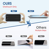 amFilm OneTouch Screen Protector for iPhone Air 17 6.5" + Camera Lens Protector | Auto-Alignment Install | Bubble Free | 9H Tempered Glass | Shatterproof | FHD Clarity | Case Friendly | 2+2 Pack