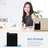 1Pc Elastic Storage Bag For Laptop Tablet Accessories High Capacity Organizer For Mouse Hard Drive Data Cables Seamless Black Design