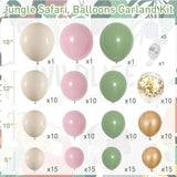 Sage Green & Pink Balloon Arch Kit: Baby Shower, Jungle Party Decor