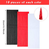 30 Pcs Red Black White Banner Party Decorations Paper Tissue Tassel Garland Diy Hanging America Decor For School Supplies Wedding Birthday Bridal Baby Shower Anniversary Independent Day