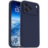Midnight Blue Magnetic Case for iPhone 17 Pro, Compatible with Magsafe, Classic Liquid Silicone Phone Case with Integrated Camera Control Button and Anti-Scratch Microfiber Lining