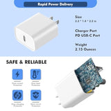 Long Apple Iphone Fast Charger,Fast Charging Iphone 2Pack Pd Type C Wall Charger Fast Charging Apple Adapter 6.6Ft Usb-C To Lightning Cable Apple Chargers For Iphone 14/13/12/Pro/Max/11/Xr/X/8/Se/Ipad
