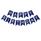 Blue Happy Birthday Banner DIY Party Decoration