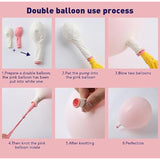 146Pcs Dusty Purple Balloon Garland Arch Kit, Double-Stuffed Pink Sand