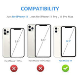 For Iphone 11 Wallet Case With Card Holder, Pu Leather Kickstand Card Slots Case,Double Magnetic Clasp And Durable Shockproof Cover For Iphone 11 6.1 Inch(Black)