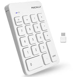 Usb C Wireless Number Pad | Numeric Keypad For Mac Macbook Imac | Wireless 10 Key For Laptop Pc Computer Notebook Surface Chrome (2.4G Usb) Perfect For Data Entry Numpad Number Keyboard