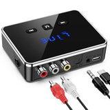 Bluetooth Audio Adapter, Bluetooth 5.4 Transmitter Receiver Support U-Disk, Tf Cards, Optical/Rca/Aux, Led Display Bluetooth Receiver For Tv, Home Stereo, Wireless Adapter For Speakers Headphone