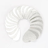 White -Silver Disco Party-Decoration Heart Garland - 52Ft Birthday New Years Eve Hanging Backdrop Streamers,Graduation Engagement Wedding Bachelorette Winter Christmas Banner Decor