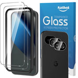 2+2 Pack for Google Pixel 10a (6.3 inch) Screen Protector with Camera Lens Protector ,with Alignment Frame?9H Tempered Glass Film,HD Clear Scratch