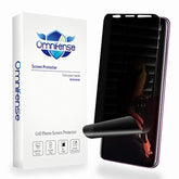 Galaxy S9 Plus Screen Protector Privacy 2-Way Anti Spy (2 Pack) Curve Fit Soft Film (Not Tempered Glass) For Samsung S9+ With 1-Pack Back Skin Protector